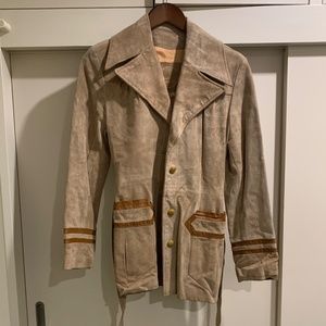 Vintage Leather Sueded Coat